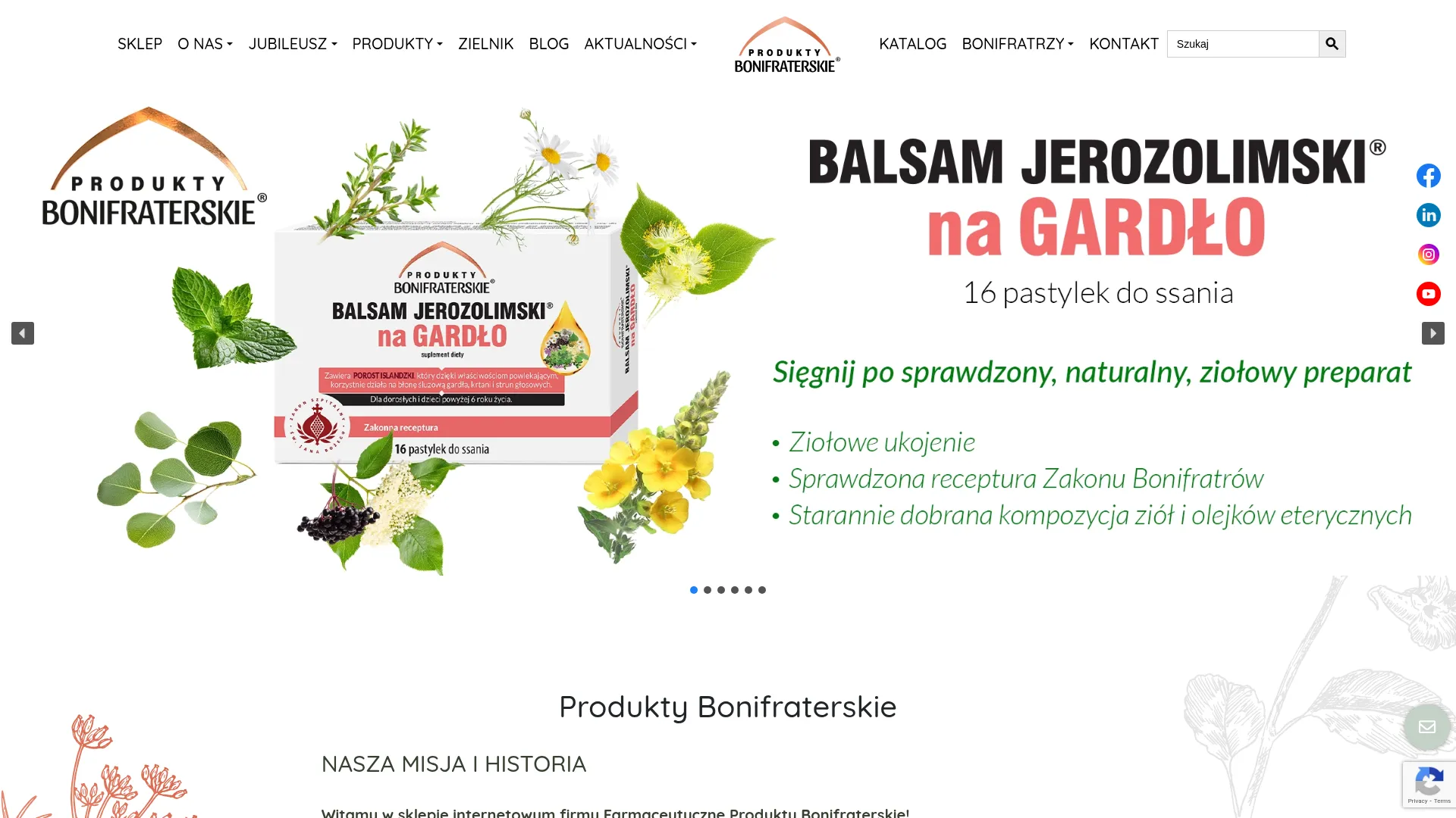 Screenshot of produktybonifraterskie.pl