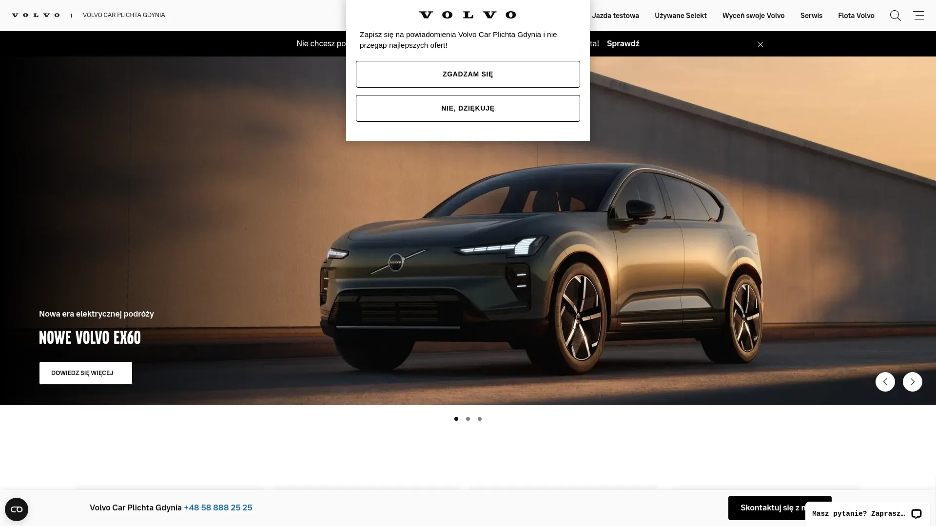 Screenshot of volvocarplichtagdynia.pl