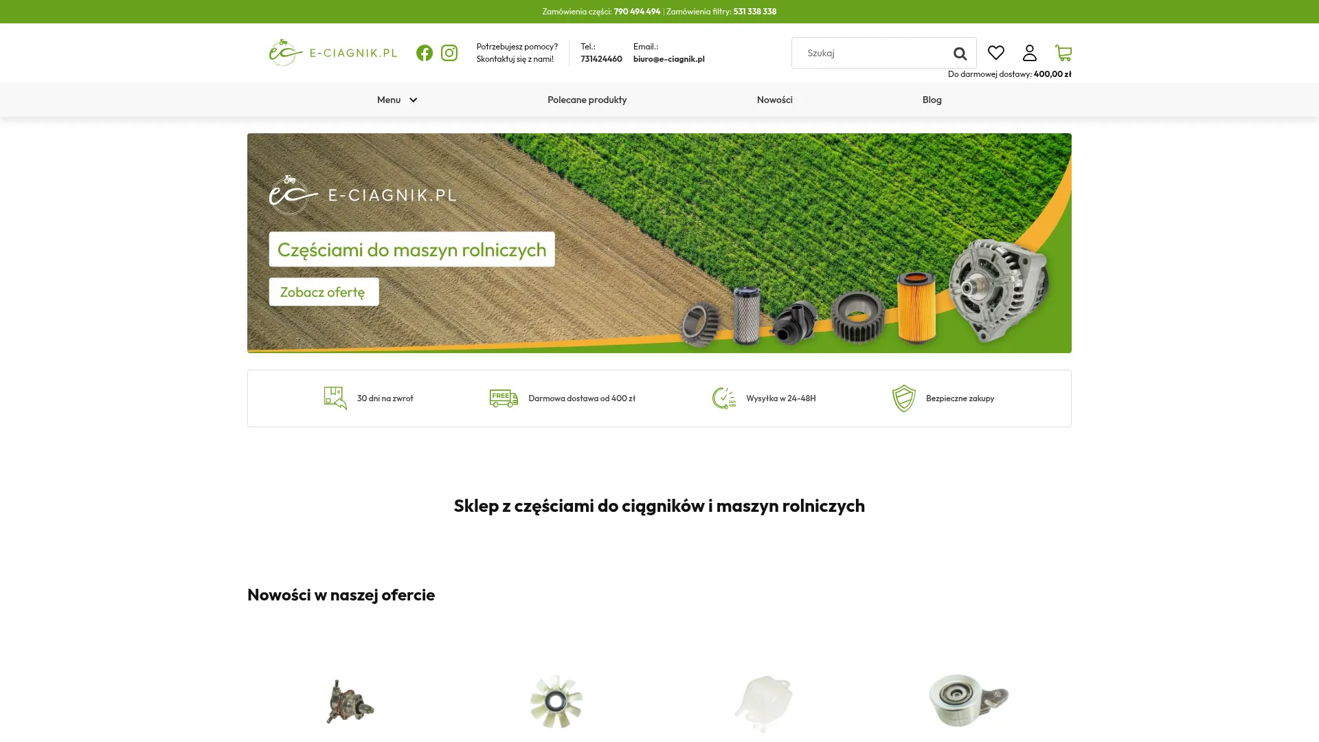 Screenshot of e-ciagnik.pl