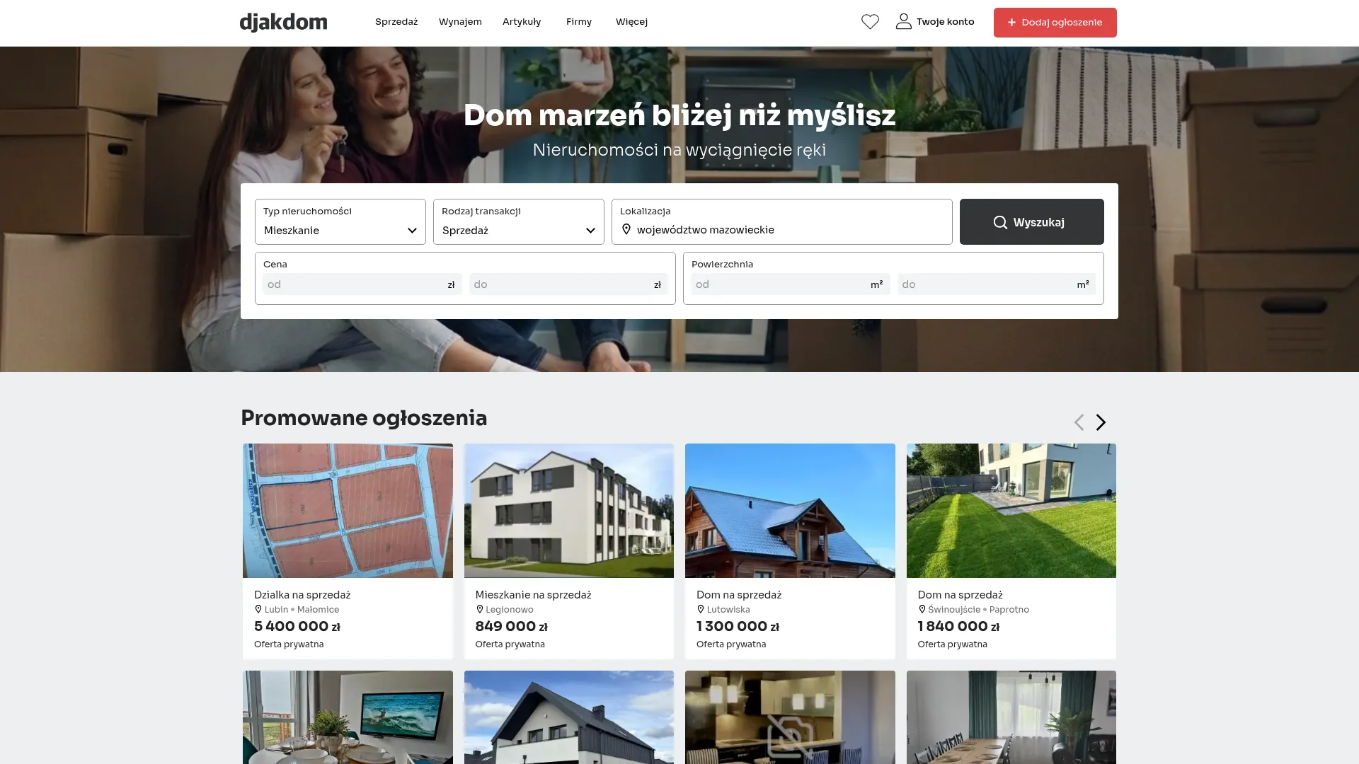 Screenshot of djakdom.pl