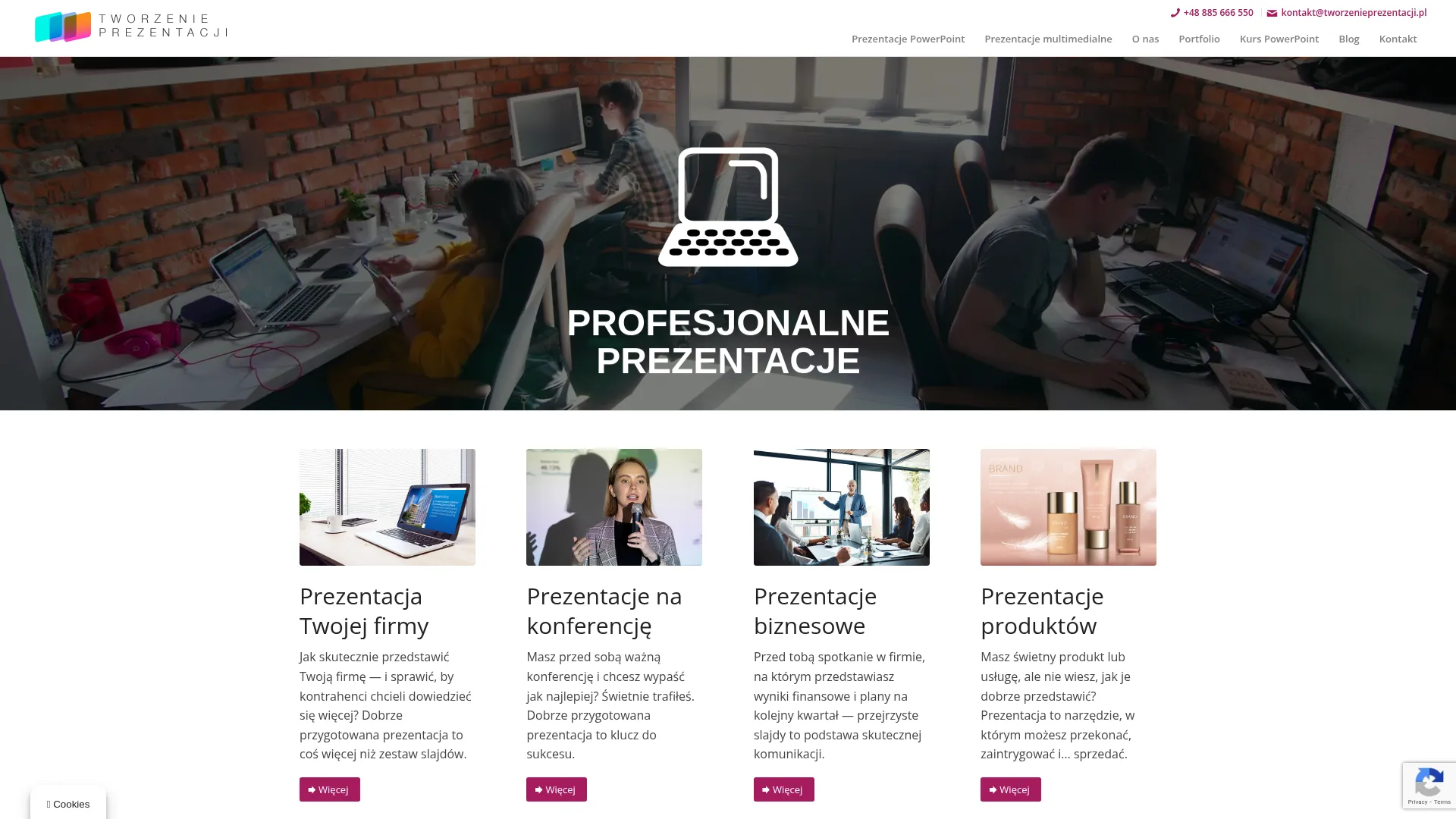 Screenshot of tworzenieprezentacji.pl